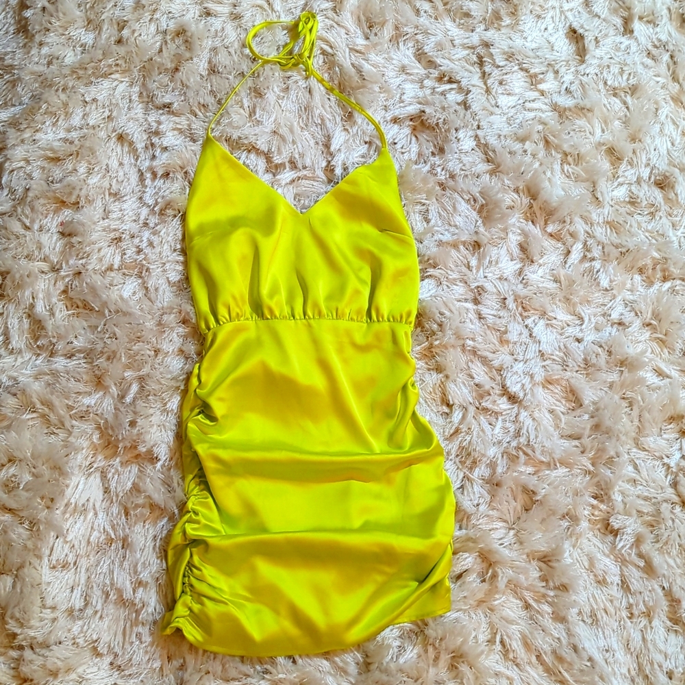Satin Halter Dress